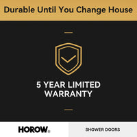 Brushed Gold Shower Door with Sliding Frameless and Glass Model TE6076-SG