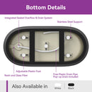 Matte Black Bathtub with Acrylic and Side Drain Model TU59B