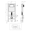 TG02 Wall Mounted Toilet With Tank Residential Wall Hung Toilet