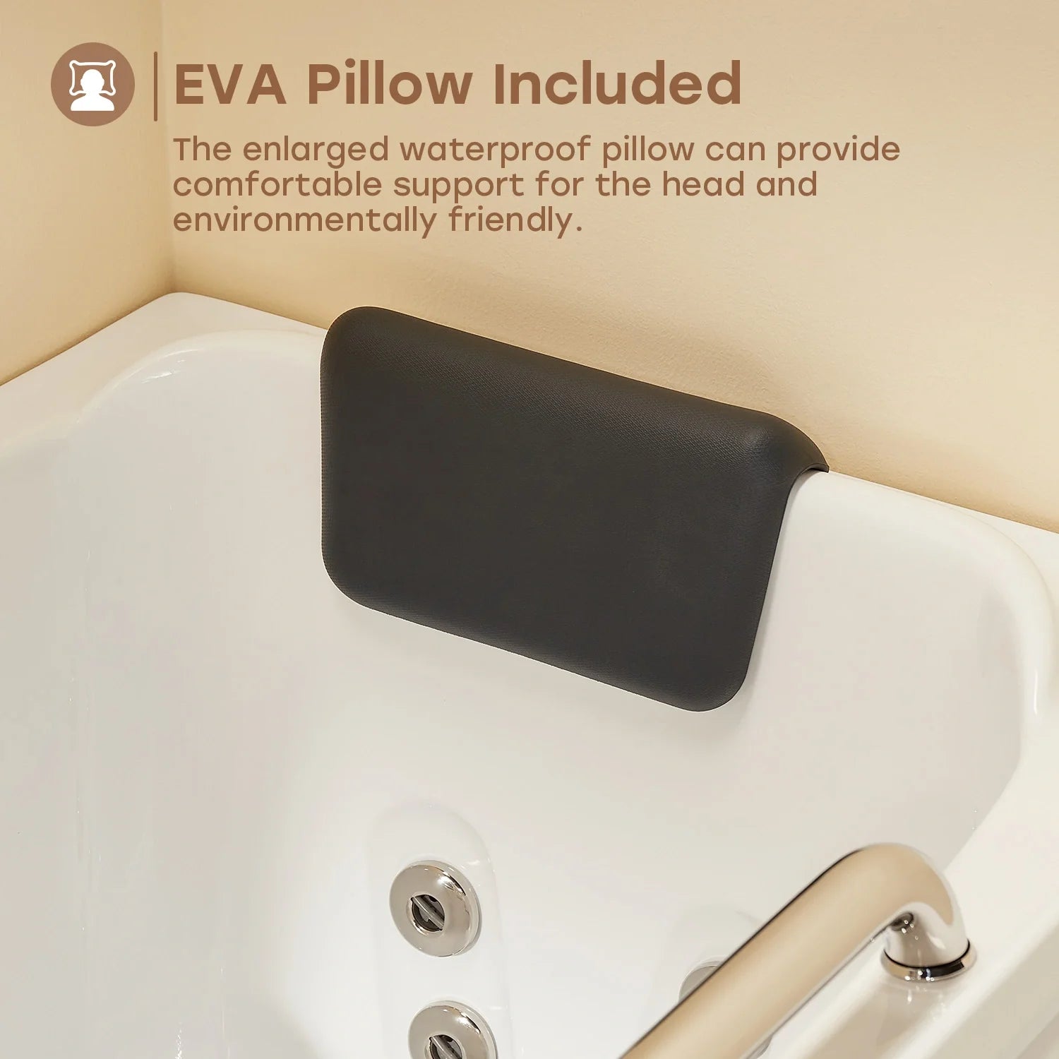 HOROW WT52-LE Walk-In Bathtub with Massage & Shower – Safe Soaking Tub for Seniors