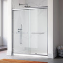 60 Inch Double Sliding Shower Door with Thick Aluminum Frame Model BE6072-BN