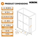 60 Inch Double Sliding Shower Door with Thick Aluminum Frame Model BE6072-BN