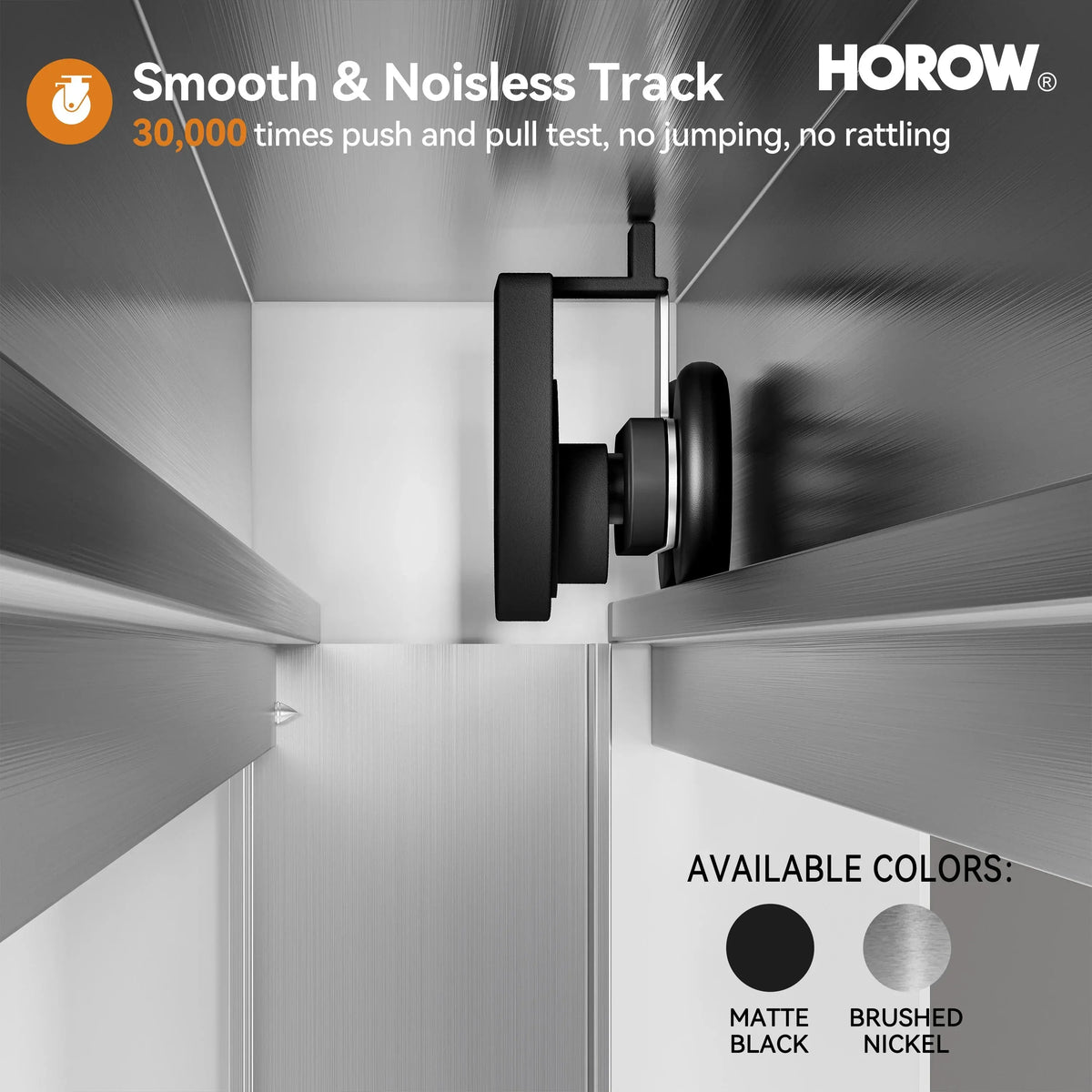 60 Inch Double Sliding Shower Door with Thick Aluminum Frame Model BE6072-BN HOROW