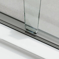 60 Inch Double Sliding Shower Door with Thick Aluminum Frame Model BE6072-BN