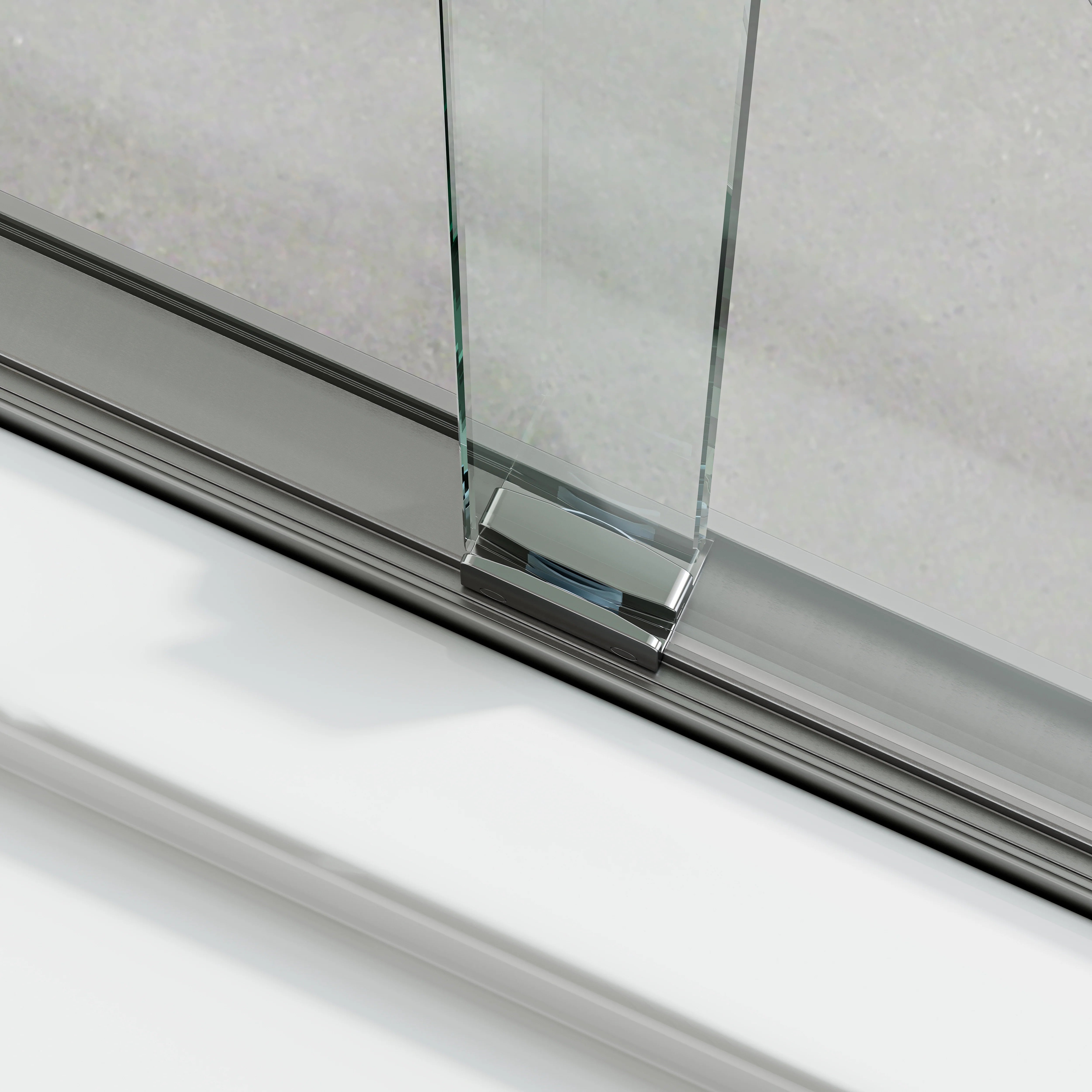 60 Inch Double Sliding Shower Door with Thick Aluminum Frame Model BE6072-BN