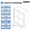 Matte Black Double Sliding Shower Door with Semi-Frameless Model BE6072-MB