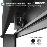 Matte Black Double Sliding Shower Door with Semi-Frameless Model BE6072-MB