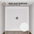 36 Inch Acrylic Shower Base with Chrome Center Drain Model BS3636-CH