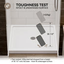 36 Inch Acrylic Shower Base with Chrome Center Drain Model BS3636-CH