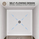 36 Inch Acrylic Shower Base with Chrome Center Drain Model BS3636-CH