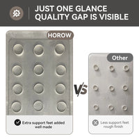 HOROW Acrylic Shower Base with Wider Threshold and Chrome Left Drain model BS6030-CH-L