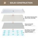 HOROW 60 Inch Acrylic Shower Pan with Chrome Center Drainage Model BS6032-CH