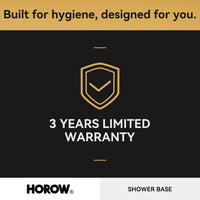 HOROW 60 Inch Acrylic Shower Pan with Chrome Center Drainage Model BS6032-CH