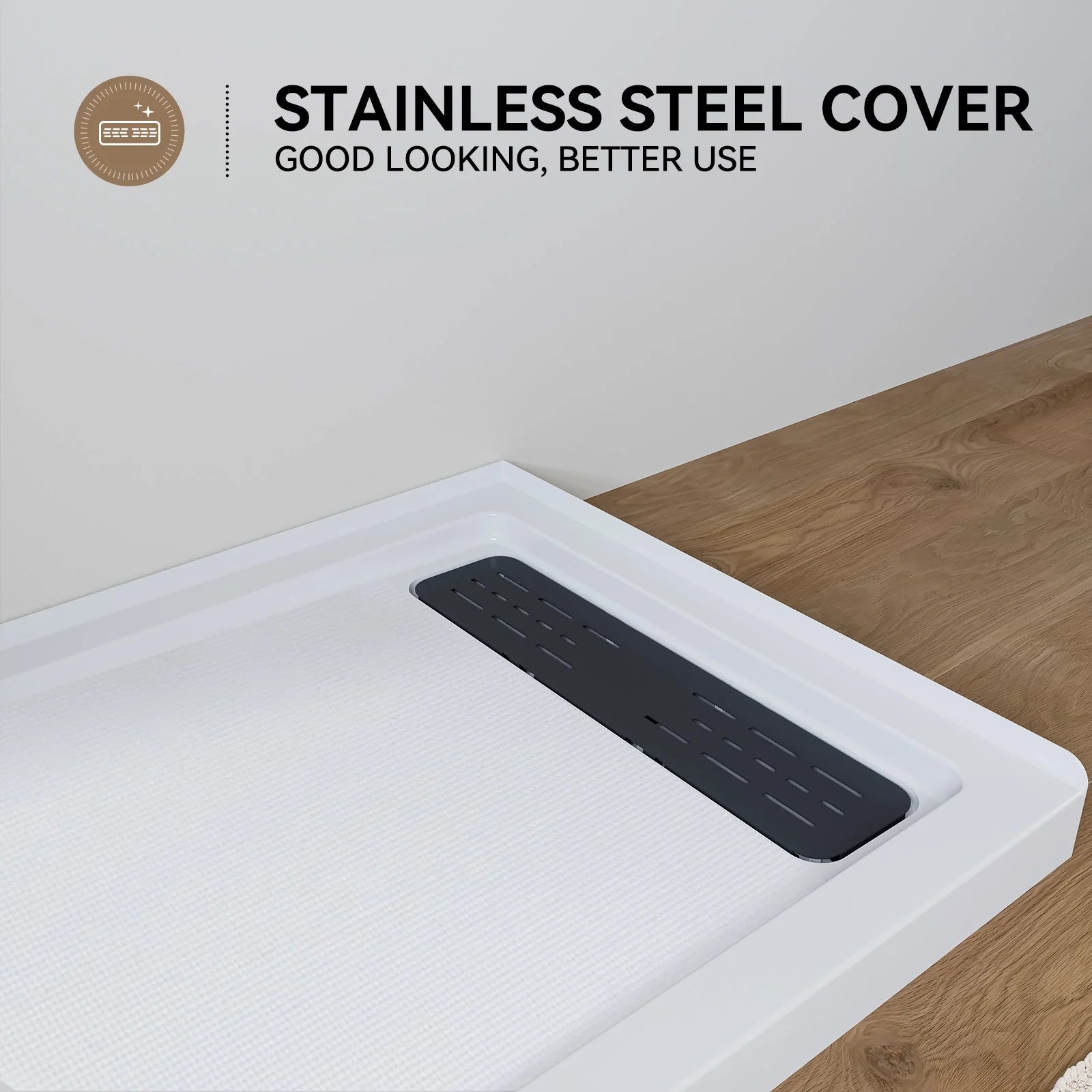 HOROW Acrylic Shower Pan with Right Drain Model BS6032-MB-R