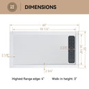 HOROW Acrylic Shower Pan with Right Drain Model BS6032-MB-R