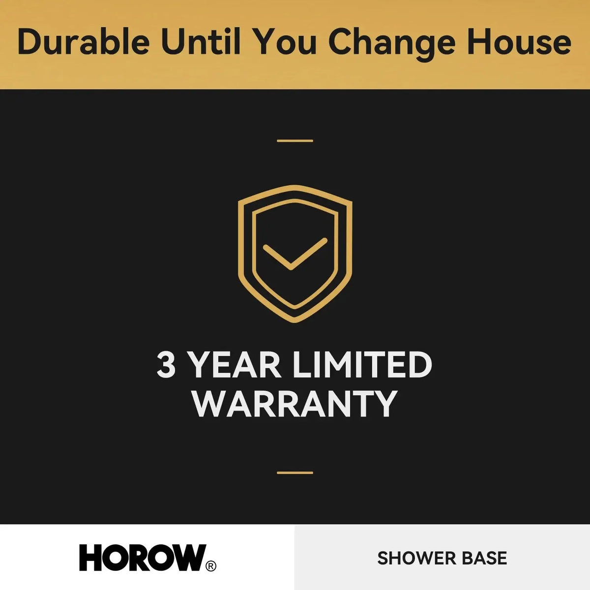 HOROW Acrylic Shower Pan with Right Drain Model BS6032-MB-R HOROW