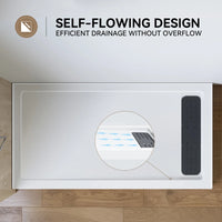 HOROW Acrylic Shower Pan with Right Drain Model BS6032-MB-R