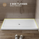 Chrome Acrylic Shower Pan with Center Drain Model BS6036-CH