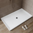 Chrome Acrylic Shower Pan with Center Drain Model BS6036-CH