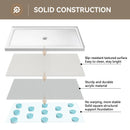 Chrome Acrylic Shower Pan with Center Drain Model BS6036-CH