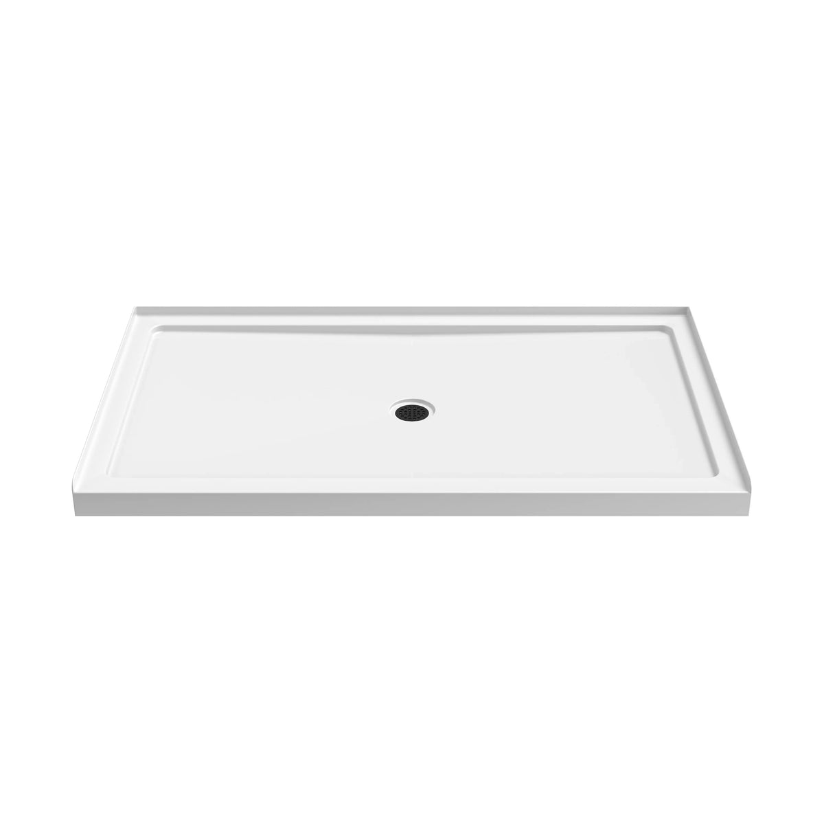 Chrome Acrylic Shower Pan with Center Drain Model BS6036-CH HOROW