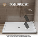 Chrome Acrylic Shower Pan with Center Drain Model BS6036-CH