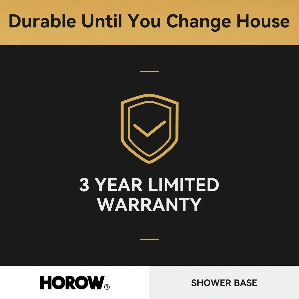 Chrome Acrylic Shower Pan with Center Drain Model BS6036-CH HOROW