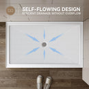 Chrome Acrylic Shower Pan with Center Drain Model BS6036-CH