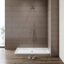 Chrome Acrylic Shower Pan with Center Drain Model BS6036-CH