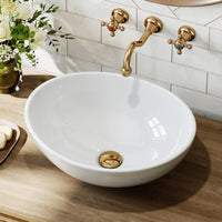 Above Counter Bathroom Sink with Oval Ceramic Model C4034W