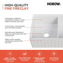 HOROW 33" Double Bowl Ceramic Kitchen Sink with Drainboard