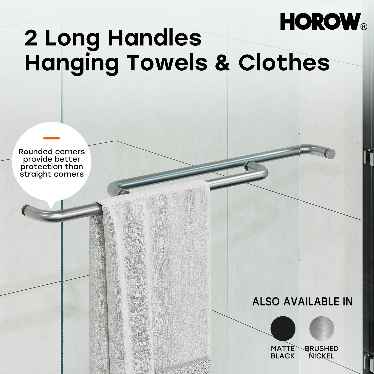 60 Inch Brushed Nickel Bathtub Glass Door – 1/4" Tempered Glass, Model BE6060-BN