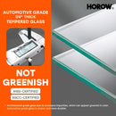 60 Inch Brushed Nickel Bathtub Glass Door – 1/4" Tempered Glass, Model BE6060-BN