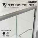 60 Inch Brushed Nickel Bathtub Glass Door – 1/4" Tempered Glass, Model BE6060-BN