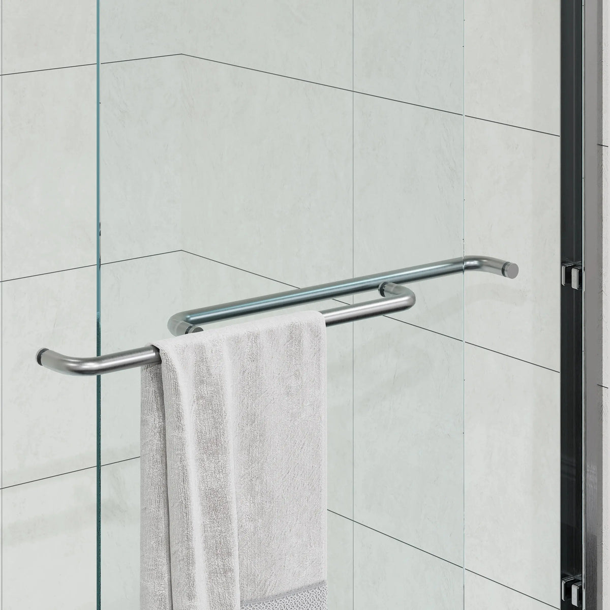 60 Inch Brushed Nickel Bathtub Glass Door – 1/4" Tempered Glass, Model BE6060-BN HOROW
