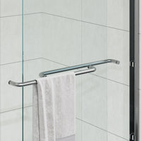 60 Inch Brushed Nickel Bathtub Glass Door – 1/4" Tempered Glass, Model BE6060-BN