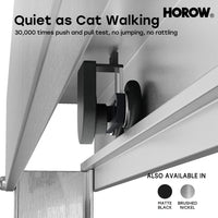 60 Inch Brushed Nickel Bathtub Glass Door – 1/4" Tempered Glass, Model BE6060-BN