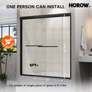 60 Inch Matte Black Bathtub Shower Door – BE6060-MB with Anti-Jumping Glass