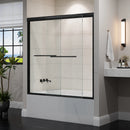 60 Inch Matte Black Bathtub Shower Door – BE6060-MB with Anti-Jumping Glass