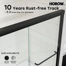 60 Inch Matte Black Bathtub Shower Door – BE6060-MB with Anti-Jumping Glass