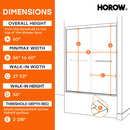 60 Inch Matte Black Bathtub Shower Door – BE6060-MB with Anti-Jumping Glass