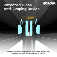 60 Inch Matte Black Bathtub Shower Door – BE6060-MB with Anti-Jumping Glass