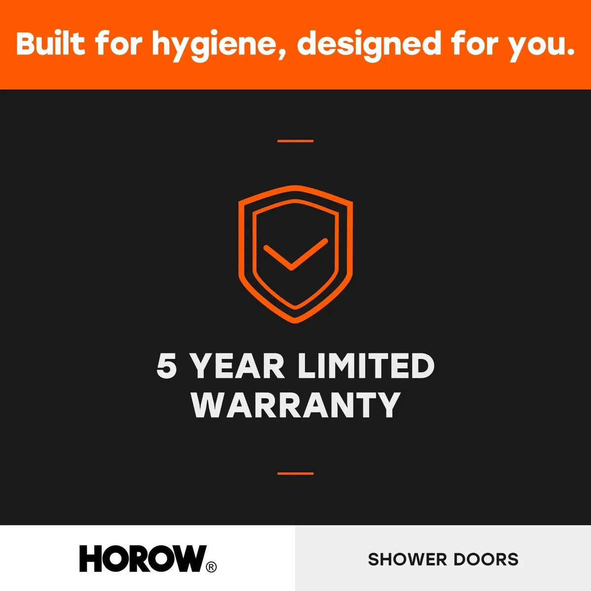 60 Inch Matte Black Bathtub Shower Door – BE6060-MB with Anti-Jumping Glass HOROW