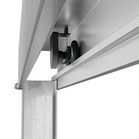 Brushed Nickel Double Sliding Shower Door with Wet-Dry Separation Model HR4872-BN