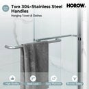 Brushed Nickel Double Sliding Shower Door with Wet-Dry Separation Model HR4872-BN