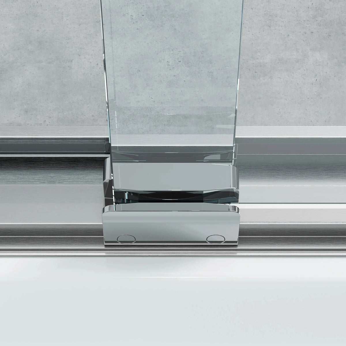 Brushed Nickel Double Sliding Shower Door with Wet-Dry Separation Model HR4872-BN HOROW