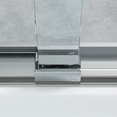 Brushed Nickel Double Sliding Shower Door with Wet-Dry Separation Model HR4872-BN