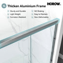 Brushed Nickel Double Sliding Shower Door with Wet-Dry Separation Model HR4872-BN