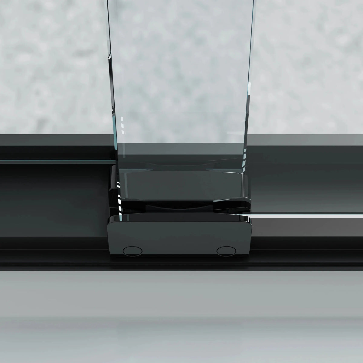 Matte Black Double Sliding Shower Door – Model HR4872-MB, 1/4" Thick Glass HOROW