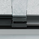 Matte Black Double Sliding Shower Door – Model HR4872-MB, 1/4" Thick Glass